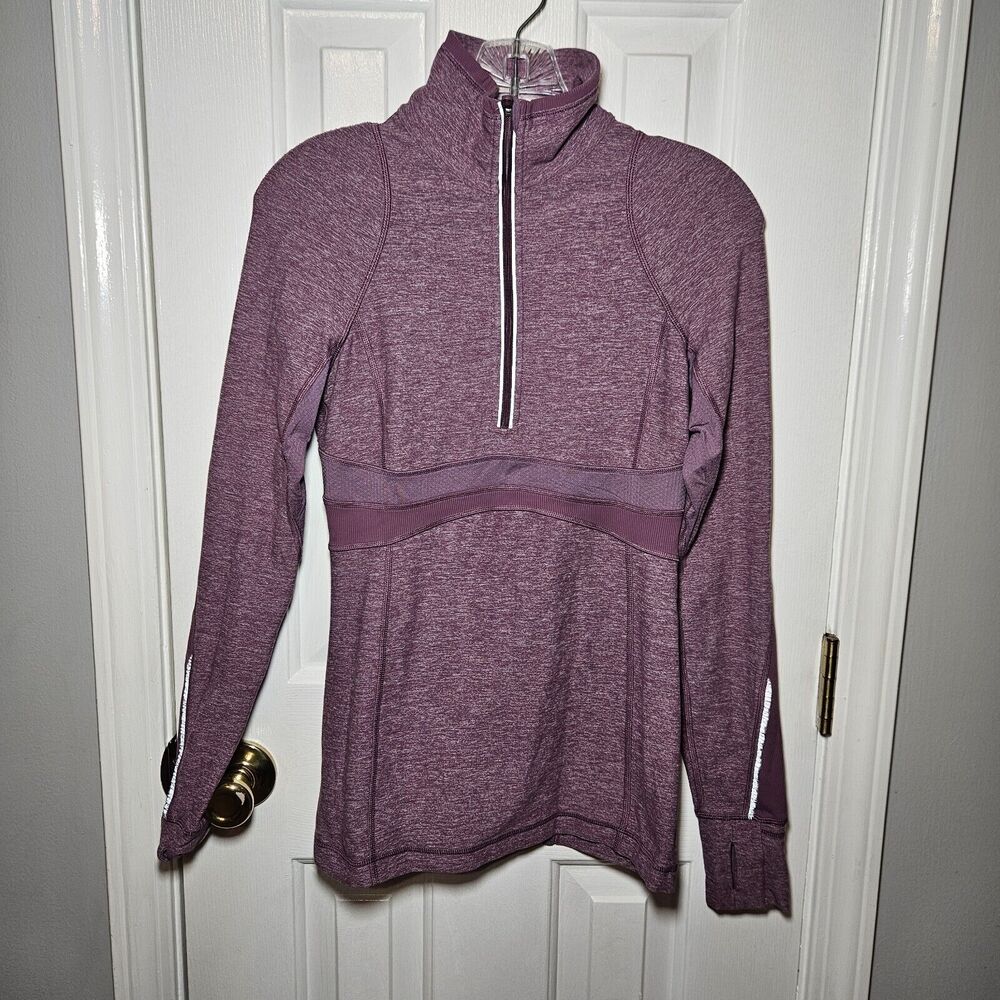 Lululemon Run Full Tilt Purple Space Dye Half Zip Jacket 4